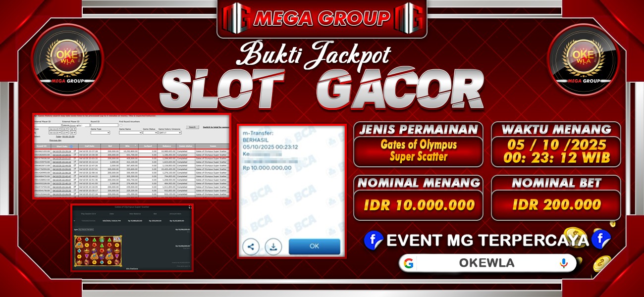Bukti JP situs Okewla hari Minggu, 05 Oktober 2025