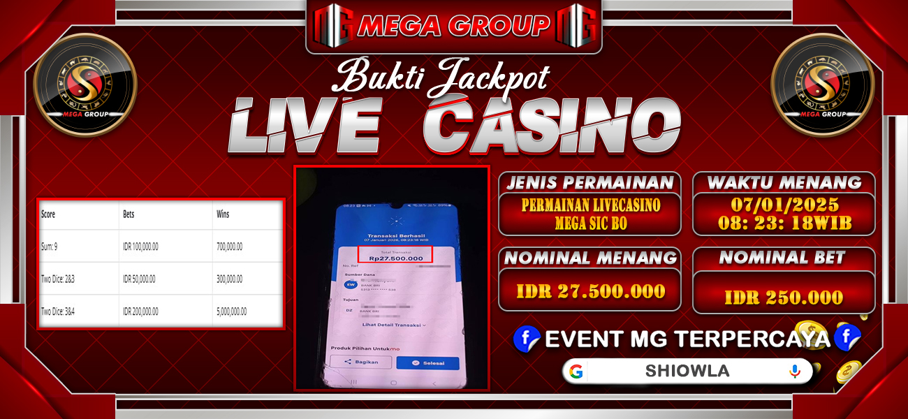 Bukti JP situs Shiowla hari Rabu, 07 Januari 2026