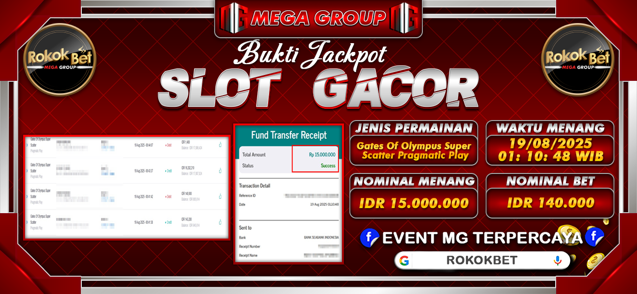 Bukti JP situs Rokokbet hari Selasa, 19 Agustus 2025