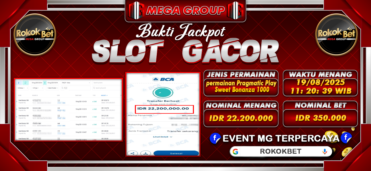 Bukti JP situs Rokokbet hari Selasa, 19 Agustus 2025