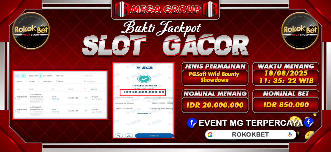 Bukti JP situs Rokokbet hari Selasa, 19 Agustus 2025