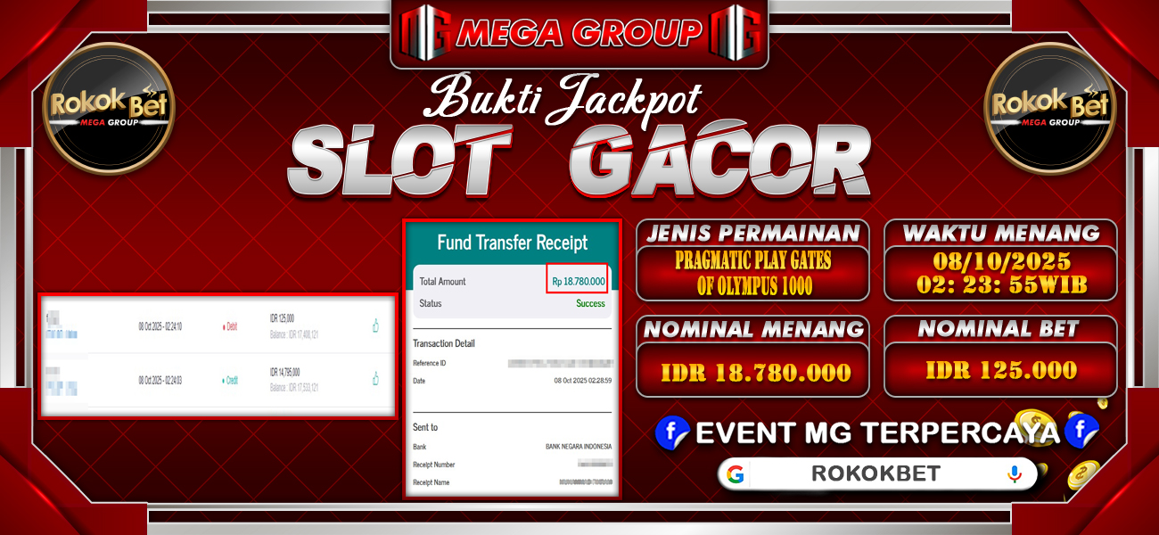 Bukti JP situs Rokokbet hari Rabu, 08 Oktober 2025