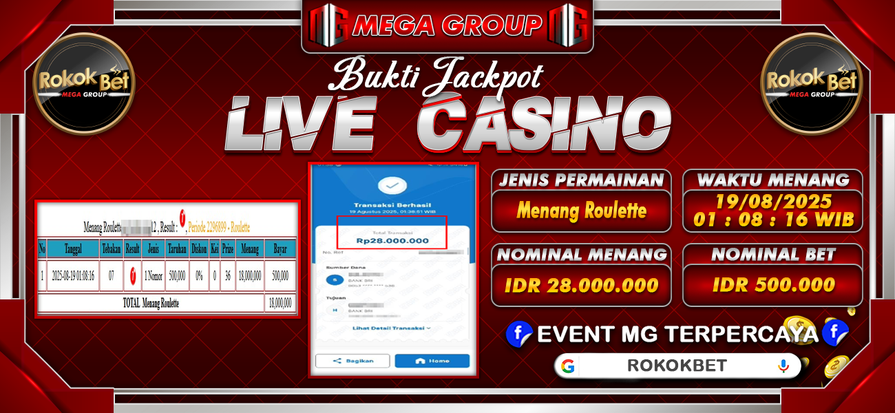 Bukti JP situs Rokokbet hari Selasa, 19 Agustus 2025