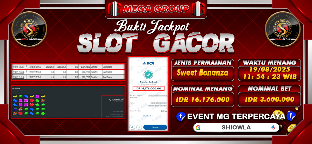 Bukti JP situs Shiowla hari Selasa, 19 Agustus 2025