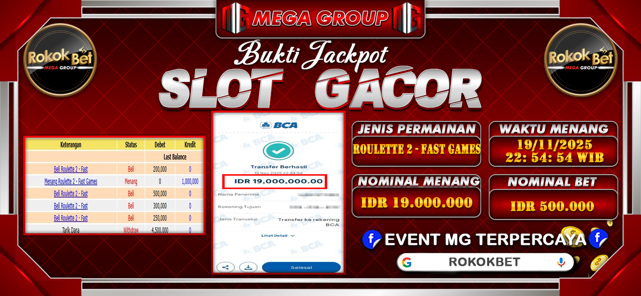 Bukti JP situs Rokokbet hari Kamis, 20 November 2025