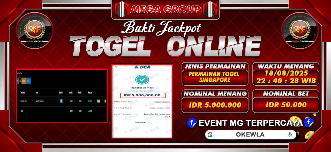 Bukti JP situs Okewla hari Selasa, 19 Agustus 2025